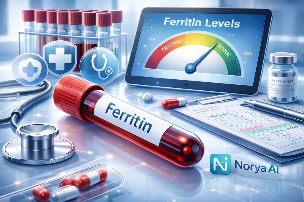 Ferritin blood test and lab dashboard — NoryaAI