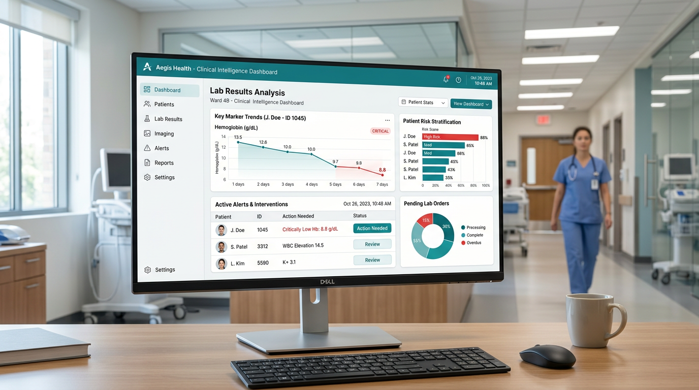 NoryaAI {{ t.hospitals_label }} Dashboard - Système d'analyse de laboratoire en temps réel